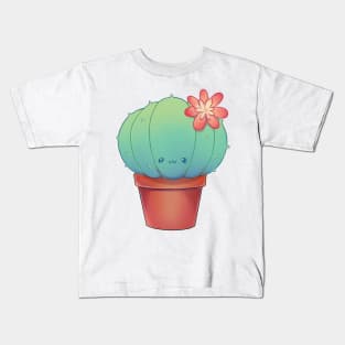 Lovely cactus with a flower Kids T-Shirt
